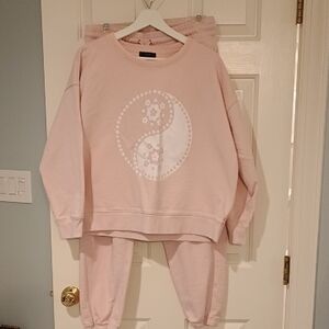 J. Crew Pale Pink Sweatshirt & Jogger Set